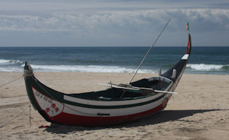 A typical fishing boat of the Silver Coast