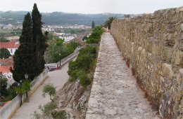 A view along the wall at Obidos