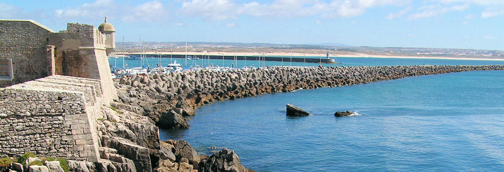 The harbour at Peniche from the castle
