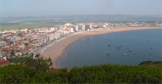 A view of the bay of São Martinho do Porto taken from near the apartment