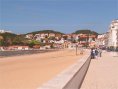The beach at Sao Martinho do Porto Portugal's Silver cost or Costa Prata.