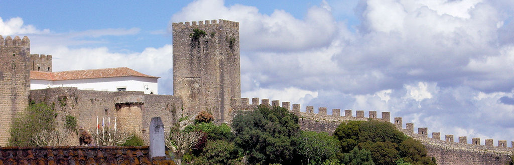 part of the town wall at Obidos