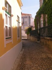 A street view in the old part of São Martinho do Porto